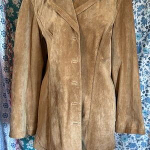 J. Jill Women's Brown Suede Leather Jacket